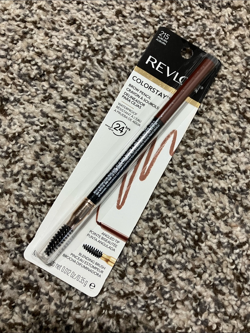 Revlon ColorStay Brow Pencil in Auburn 215 - Auburn Brown, New in Package